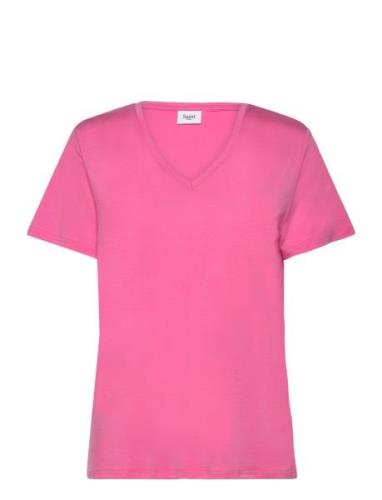 Adeliasz V-N T-Shirt Pink Saint Tropez