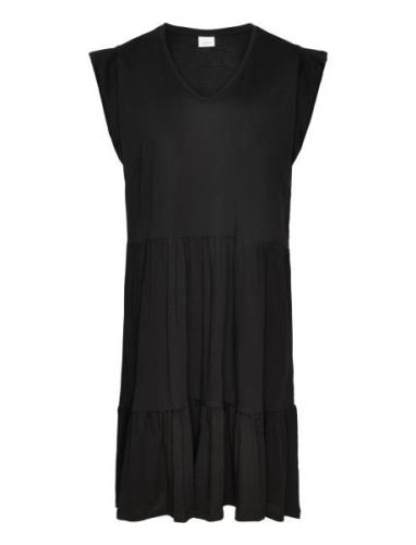 Carmay Cap Sleeves Frill Dress Jrs Black ONLY Carmakoma