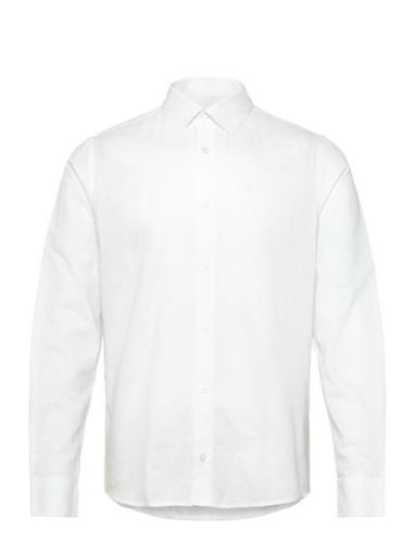 Jamie Cotton Linen Shirt Ls White Clean Cut Copenhagen