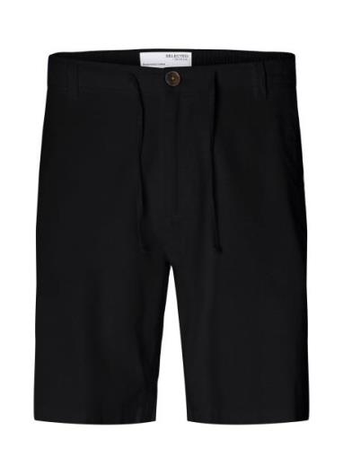 Slhregular-Brody Linen Shorts Noos Black Selected Homme