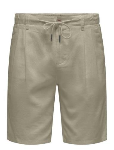 Onsleo Linen Mix 0048 Shorts Beige ONLY & SONS