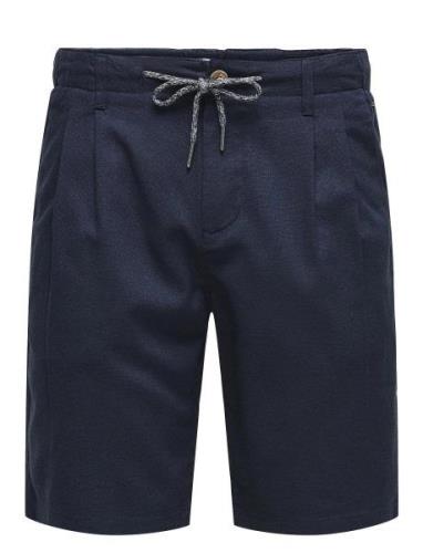 Onsleo Linen Mix 0048 Shorts Navy ONLY & SONS
