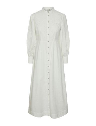 Yasmia Ls Long Dress S. White YAS