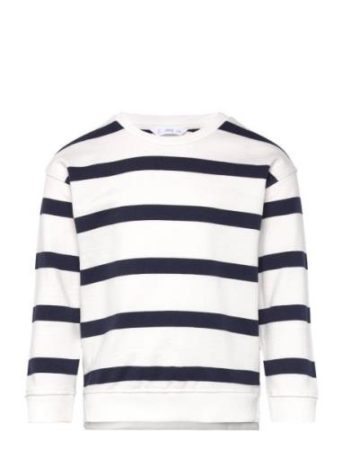 Striped Print Sweatshirt Navy Mango