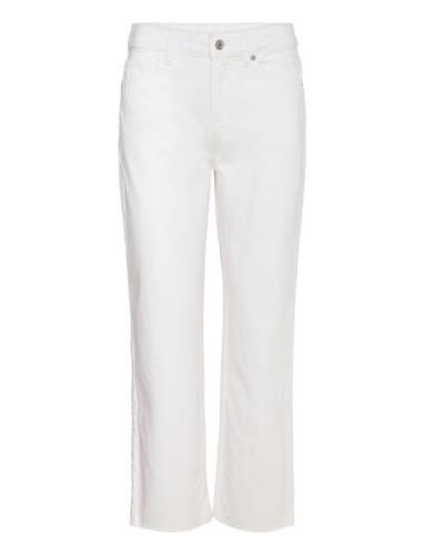 Straight-Fit Cropped Jeans White Mango