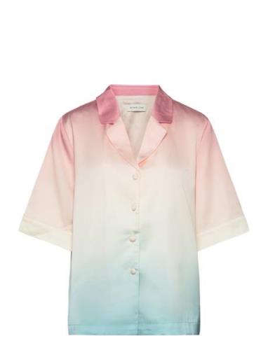Mille Short Sleeve Ombre Shirt Pink Malina