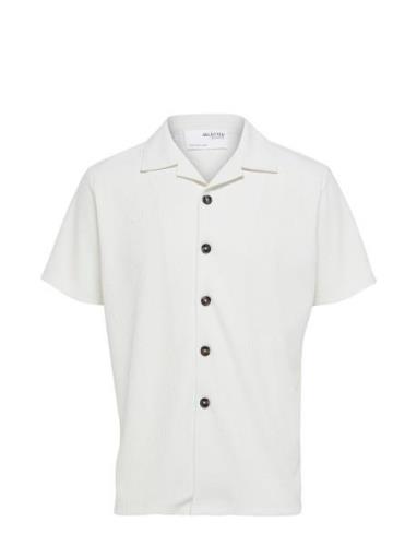 Slhloose-Plisse Resort Ss Shirt Ex White Selected Homme