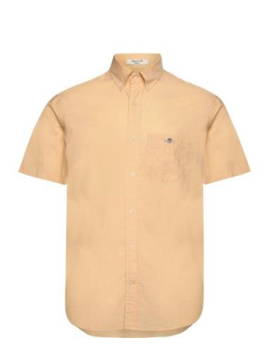 Reg Classic Poplin Ss Shirt Yellow GANT