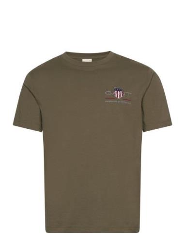 Reg Archive Shield Emb Ss T-Shirt Green GANT