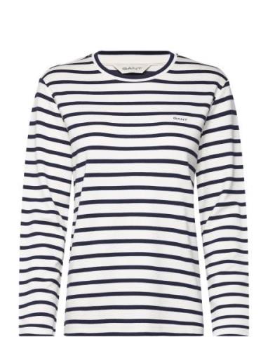 Striped Ls T-Shirt Navy GANT