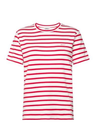 Striped Ss T-Shirt Red GANT