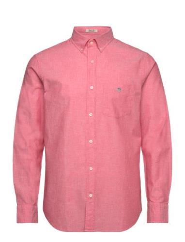 Reg Cotton Linen Shirt Pink GANT