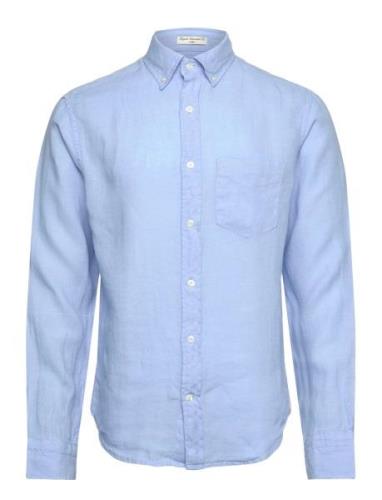 Reg Gmnt Dyed Linen Shirt Blue GANT