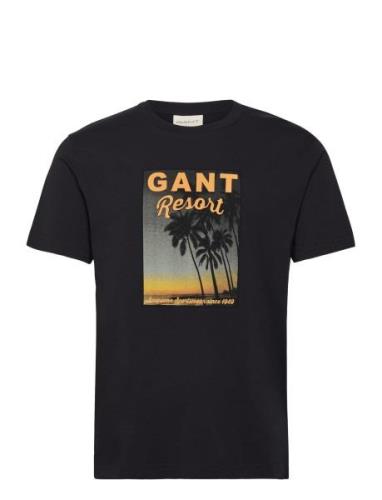 Washed Graphic Ss T-Shirt Black GANT