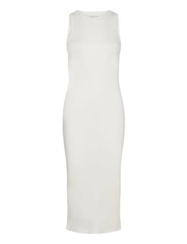 Vmlavender Sl O-Neck Calf Dress Vma Noos Cream Vero Moda