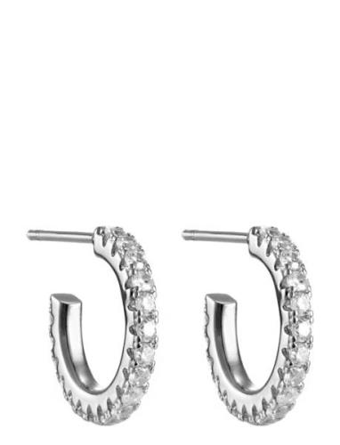 Celine Crystal Hoop 12 Mm Silver By Jolima