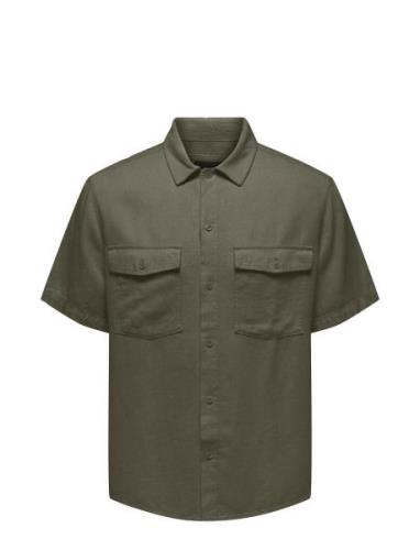 Onskari Ss Shirt Visc Lin 0075 Cs Green ONLY & SONS