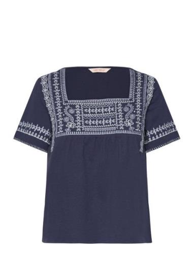 The Earth Blouse Navy ODD MOLLY