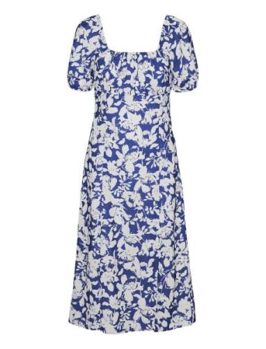 Vmfrej 2/4 Calf Dress Wvn Exp Blue Vero Moda