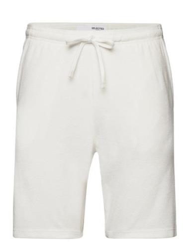 Slhrelax-Terry Shorts Ex White Selected Homme