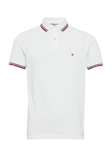 Core Tommy Tipped Slim Polo White Tommy Hilfiger