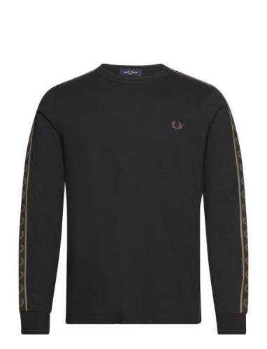 Taped Long Sleeve Tee Black Fred Perry