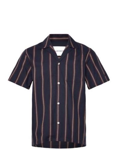 Lawson Stripe Ss Shirt Navy Les Deux