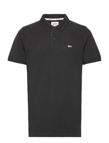 Tjm Slim Placket Polo Black Tommy Jeans