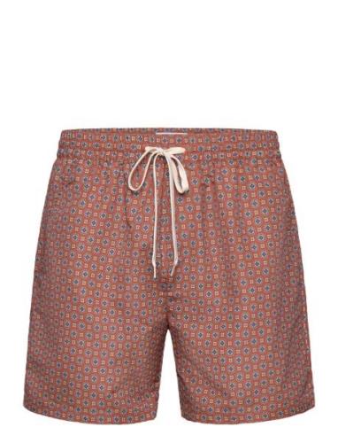 Stan Aop Swim Shorts 2.0 Brown Les Deux