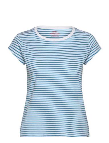 Organic Jersey Stripe Teasy Tee Fav Blue Mads Nørgaard