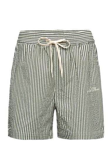 Stan Stripe Seersucker Swim Shorts Patterned Les Deux