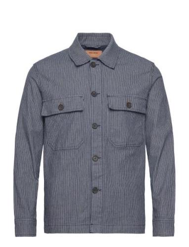 Mmgmatteo Stripe Overshirt Blue Mos Mosh Gallery