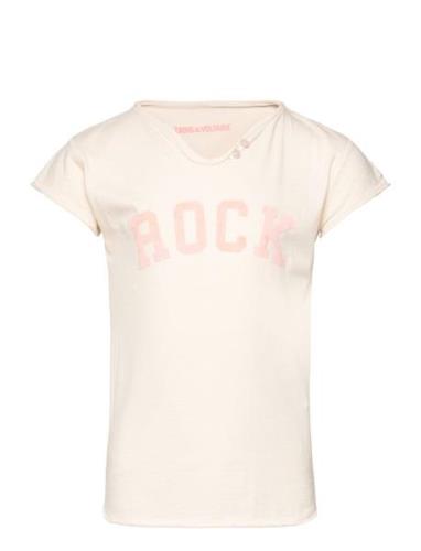 Short Sleeves Tee-Shirt Pink Zadig & Voltaire Kids