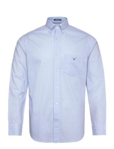 Reg Poplin Gingham O.shield Shirt Blue GANT