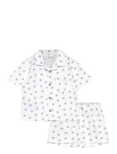 Printed Short Pyjamas White Mango