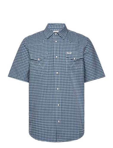 Ss Western Shirt Blue Wrangler