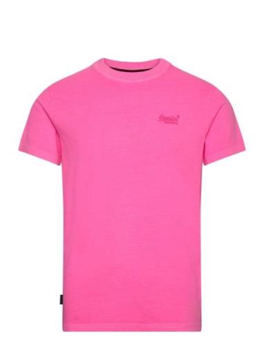 Essential Logo Emb Neon Tee Pink Superdry