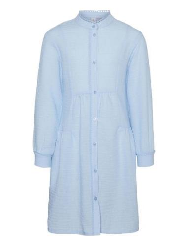 Vmchris Detail Ls Shirt Dress Wvn Girl Blue Vero Moda Girl