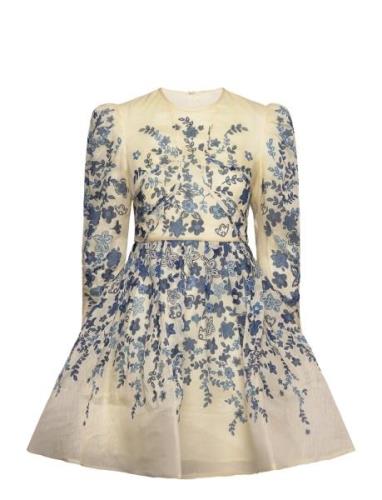Leoni Silk Blend Mini Dress Blue Malina
