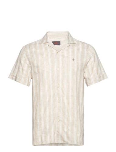 Printed Short Sleeve Shirt Beige Morris