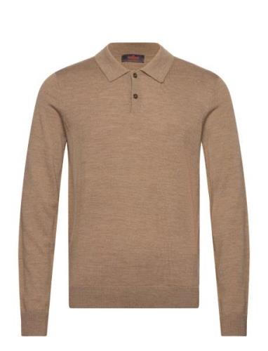 Merino Polo Shirt Beige Morris