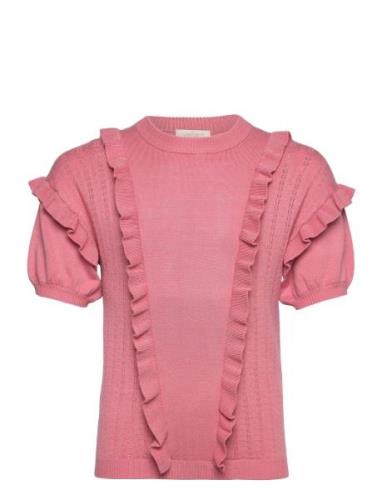 Pullover Ss Pointelle Pink Creamie