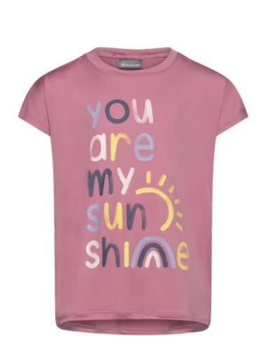 Long T-Shirt W. Print -S/S Pink Color Kids