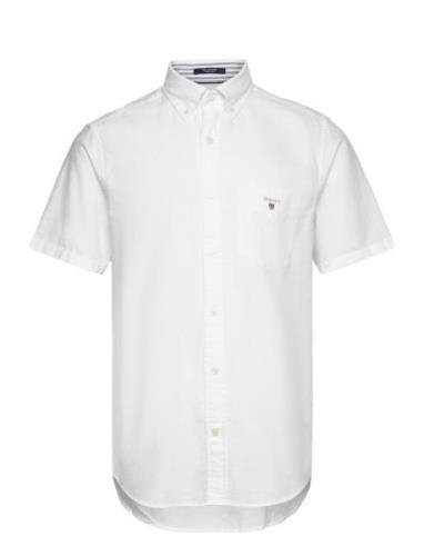 Reg Oxford O.shield Ss Shirt White GANT