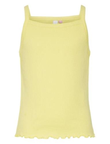 Vmlavender Sl Rib Top Jrs Girl Yellow Vero Moda Girl