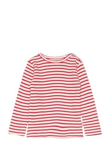 T-Shirt L/S Modal Striped Red Petit Piao