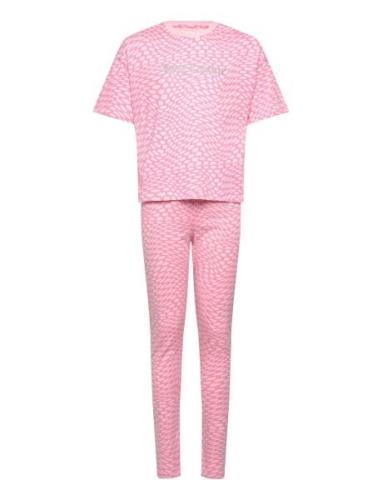 Warped Juicy Ss Tee And Legging Lounge Set Pink Juicy Couture