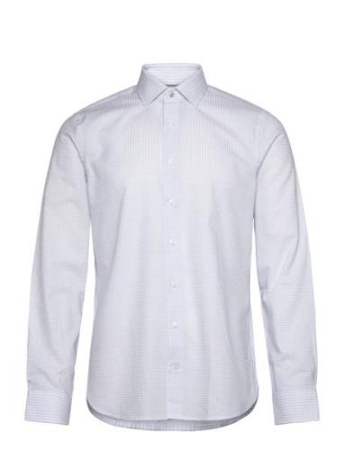 Square Dobby Slim Fit Shirt White Michael Kors