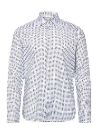 Circle And Cross Print Slim Shirt Blue Michael Kors