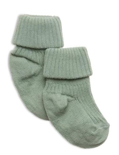 Cotton Rib Baby Socks Green Mp Denmark